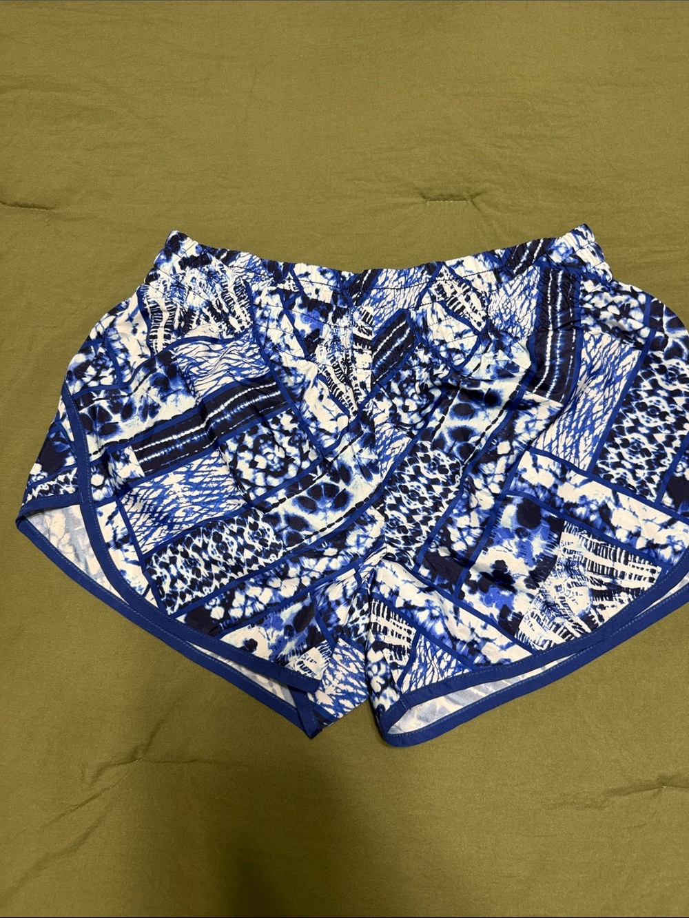 Blue Patterned Women’s dangling Athletic Shorts